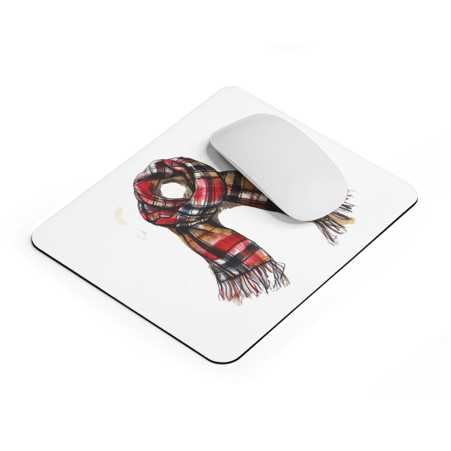 Cozy Scarf Mouse Pad, Warm Desk Accessory, Ideal Gift for Home Office, Seasonal Décor, Great for Winter