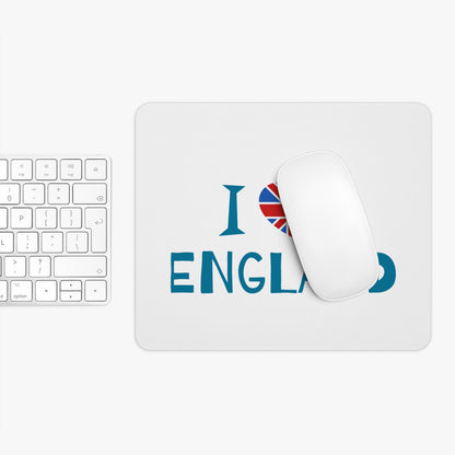 I Love England Mouse Pad, British Pride Desk Accessories, Gift for England Lovers, Office Supplies, Travel Inspired Gifts