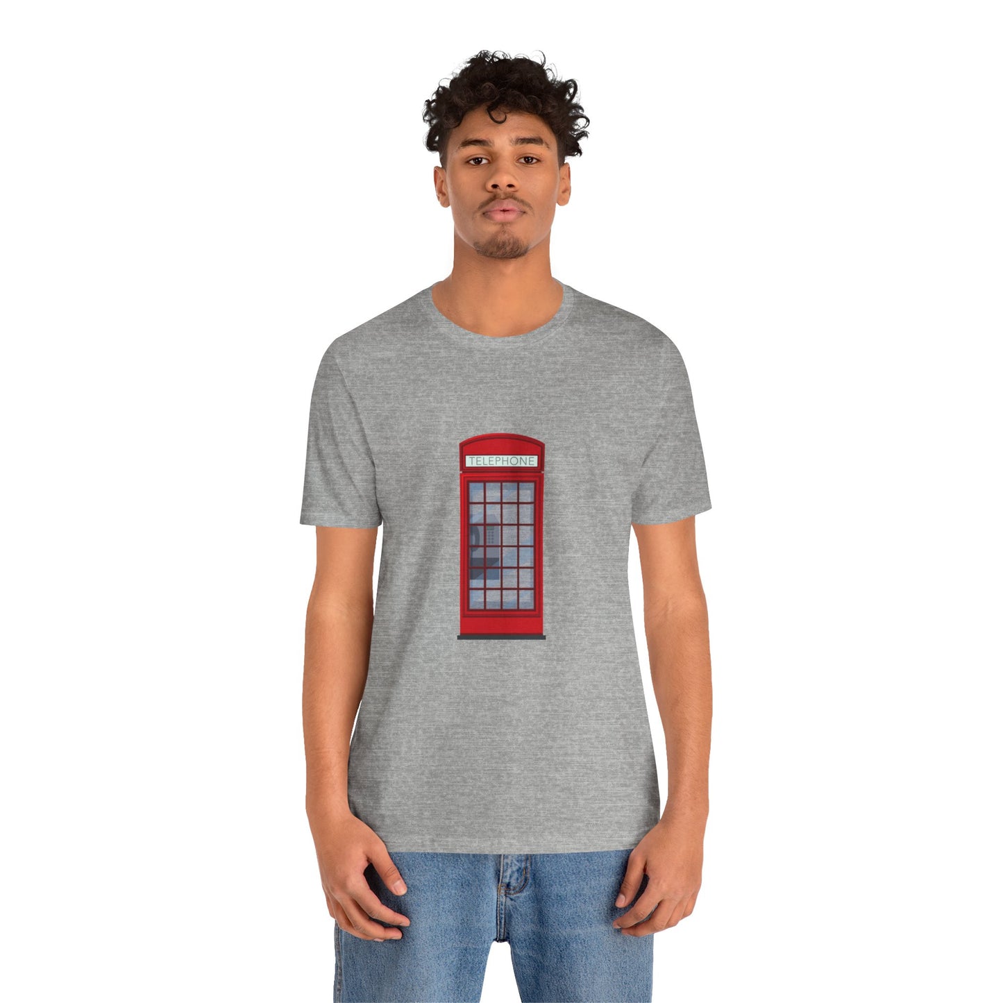 Unisex Jersey Short Sleeve Tee - Iconic British Public Phone Booth