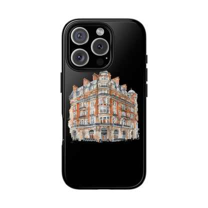 Cityscape Phone Case, Tough Phone Cover, Urban Art Case, Vintage Architecture Design, Gift for Travelers, Stylish Phone Accessory