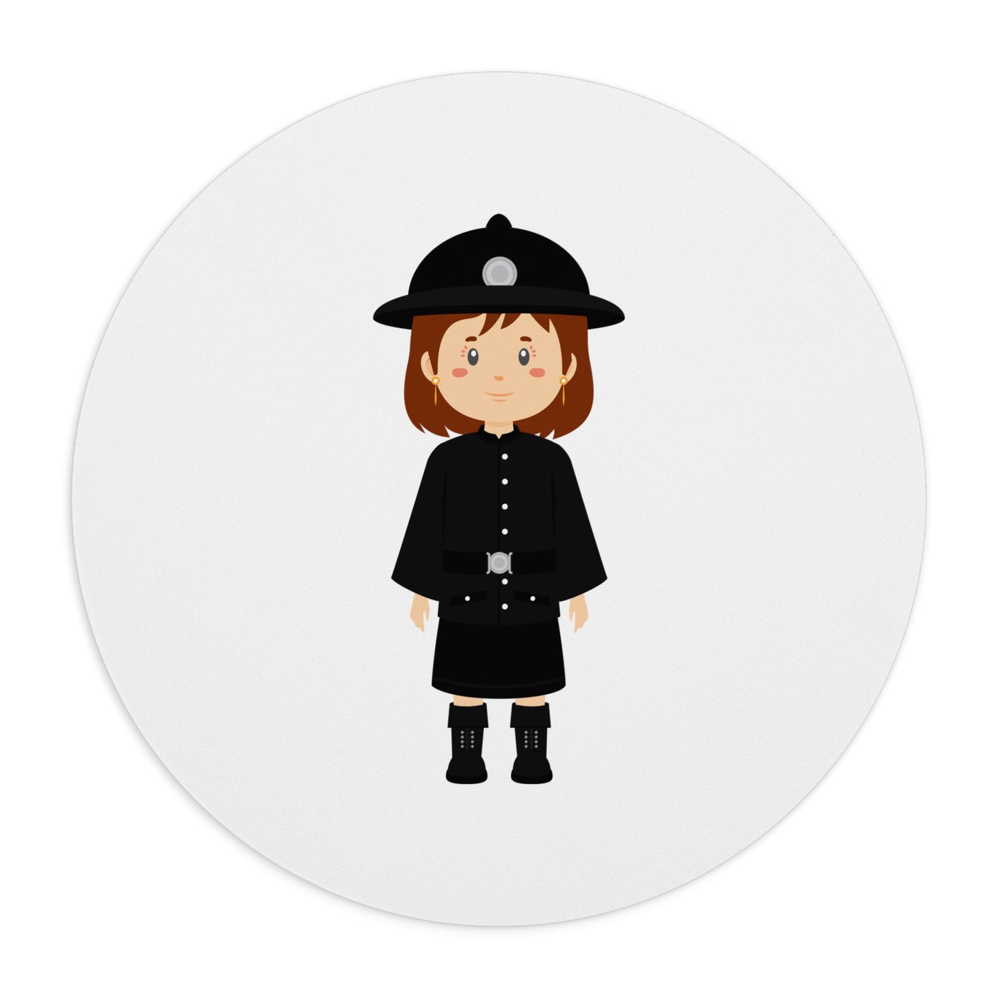 Cute Kid Police Officer Mouse Pad, Desk Accessory, Gift for Kids, Office Decor, Police Theme, Fun Workstation Decor