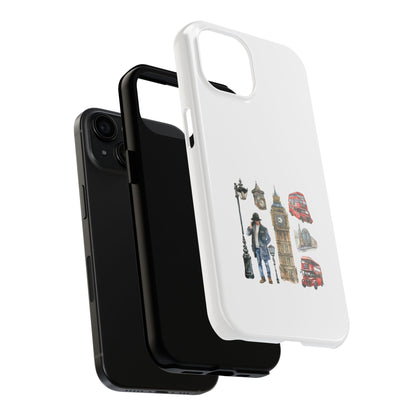 London Scene Tough Phone Case - Durable Protection with Iconic UK Landmarks