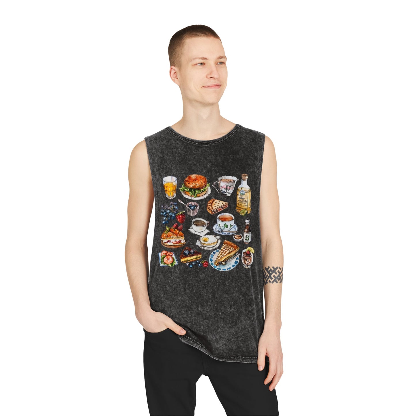 Unisex Stonewash Tank Top - Vintage England Icons