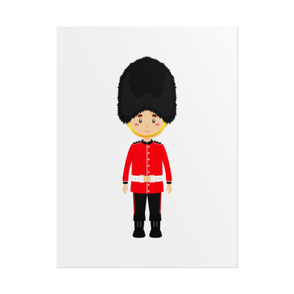Adorable British Soldier Rolled Posters, Kids Room Decor, Unique Gift, Nursery Art, Educational Wall Art