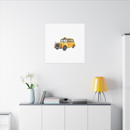 Vintage Taxi Matte Canvas, Stretched, 0.75" (Multi-Size)
