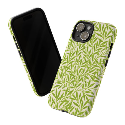 Green Leaf iPhone Case, Tough Cases, Botanical Phone Protection, Eco-Friendly Cover, Nature Lover Gift, Trendy Cell Phone Accessory