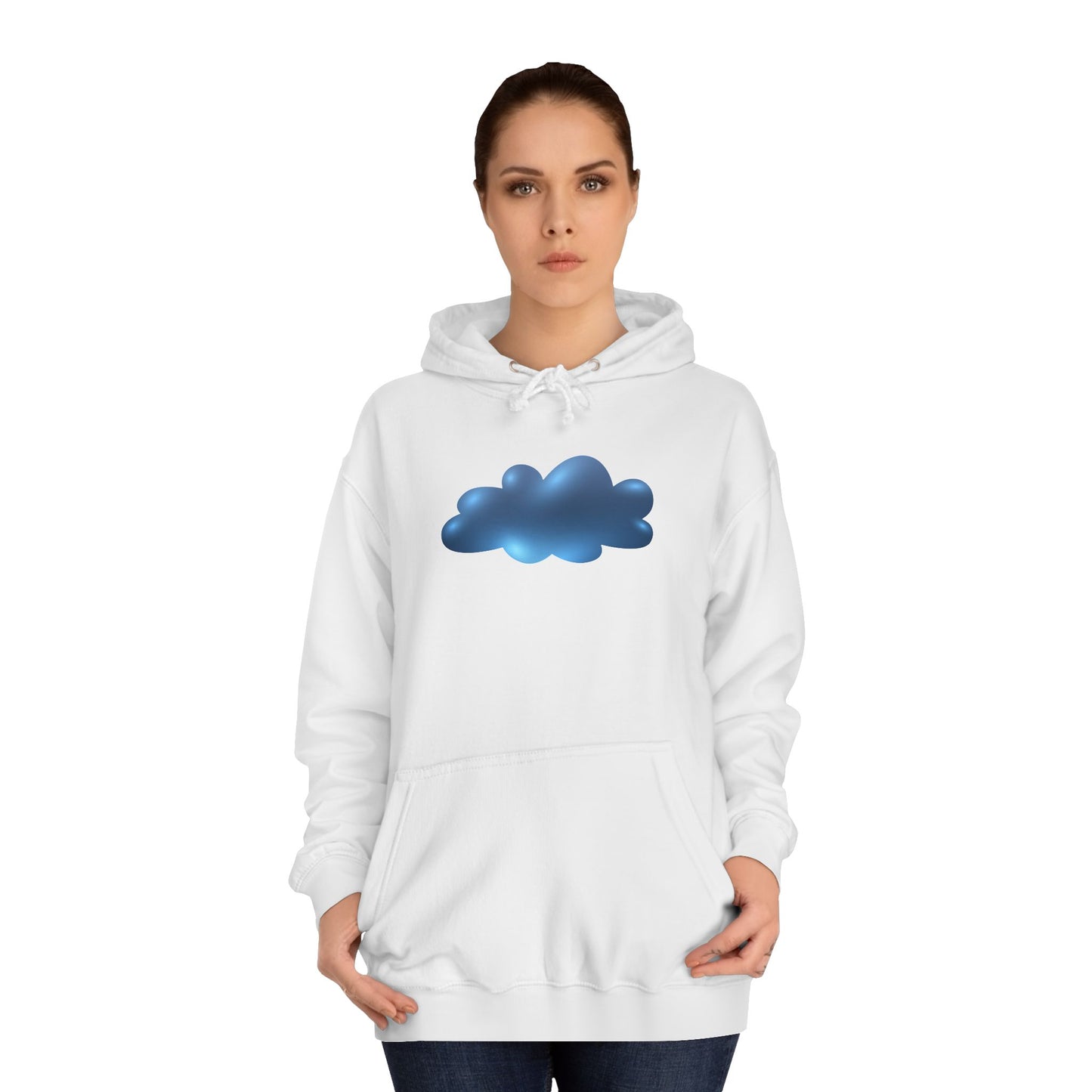 Unisex College Hoodie - Serene Cloudscape - Dreamy Cloud Design