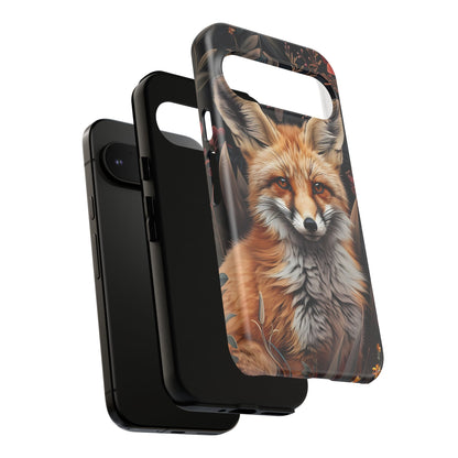 Fox Floral Phone Case, Tough Cases for Animal Lovers, Nature Themed Gift, Cute Phone Cover, Wild Fox Protector