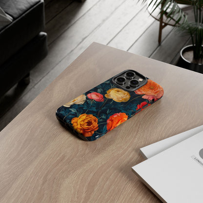 Floral Phone Case - Tough Cases, Stylish Protection, Gift for Flower Lovers, Customizable Cover, Floral Design Mobile Accessory