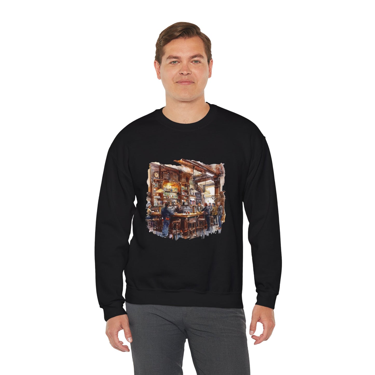 Unisex Heavy Blend™ Crewneck Sweatshirt Classy - Cozy British Pub