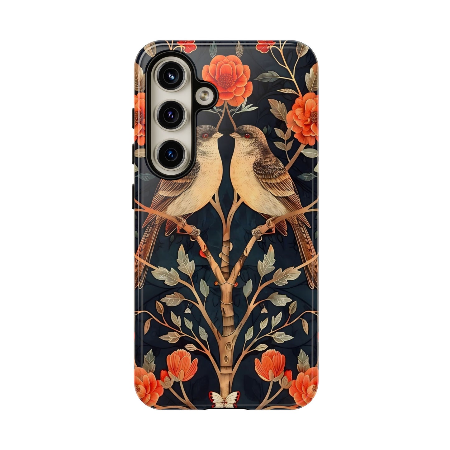 Floral Phone Case – Tough Cases with Bird Design, Unique Gift for Nature Lovers, Stylish Tech Accessory, Phone Cover, Artistic Case