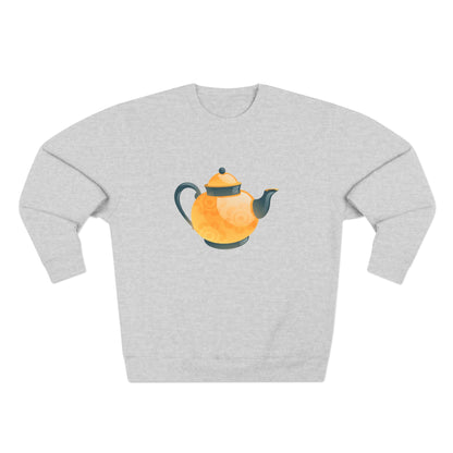 Unisex Crewneck Sweatshirt - Classic British Tea Kettle Timeless in Tea Time