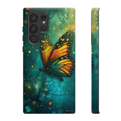 Colorful Butterfly Phone Case, Tough Cases for iPhone and Samsung, Cute Tech Accessories, Nature Lovers Gift, Vibrant Floral Design