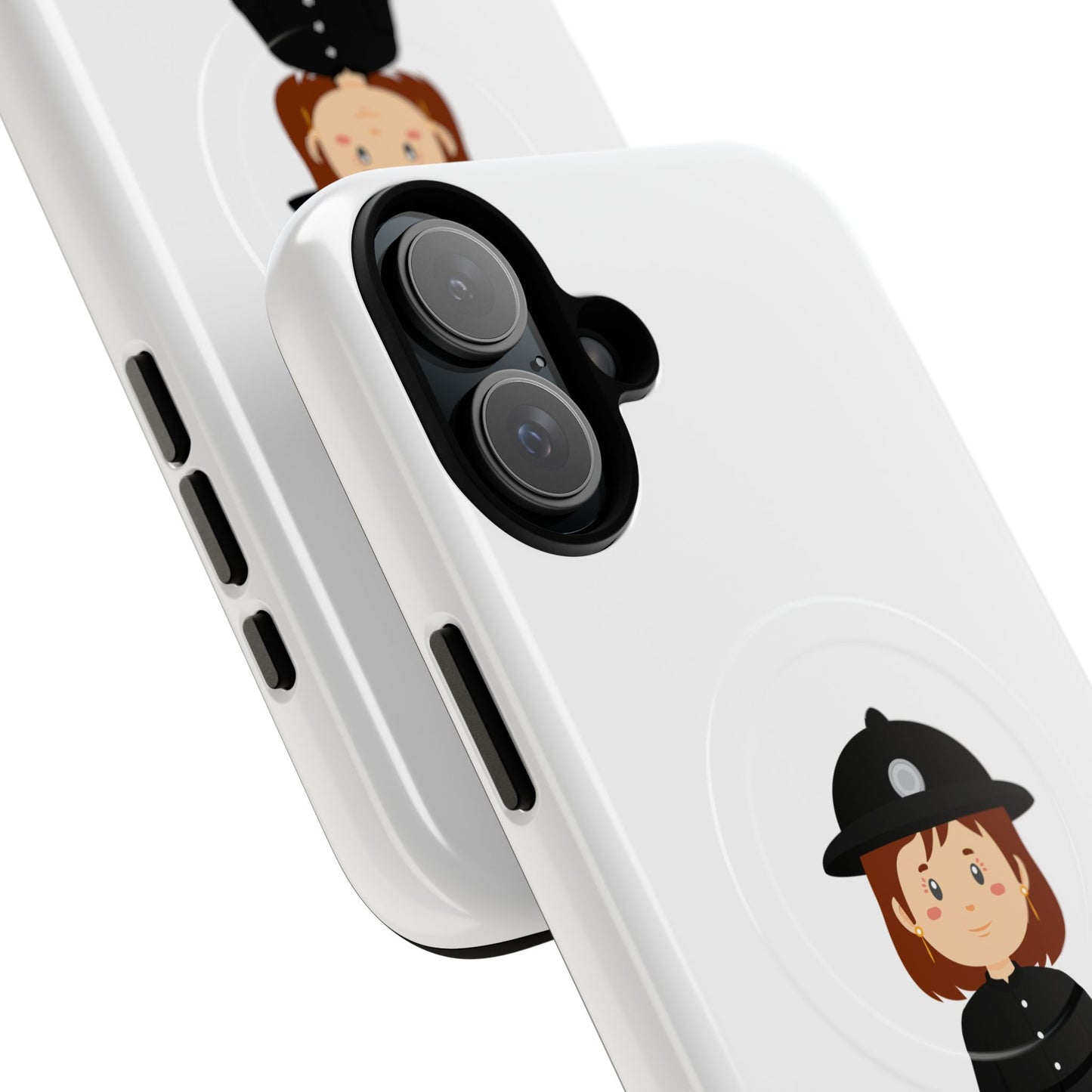 Cute Police Officer Phone Case, Tough Magnetic Case for Kids, Unique Gift for Law Enforcement Fans, Durable Mobile Cover