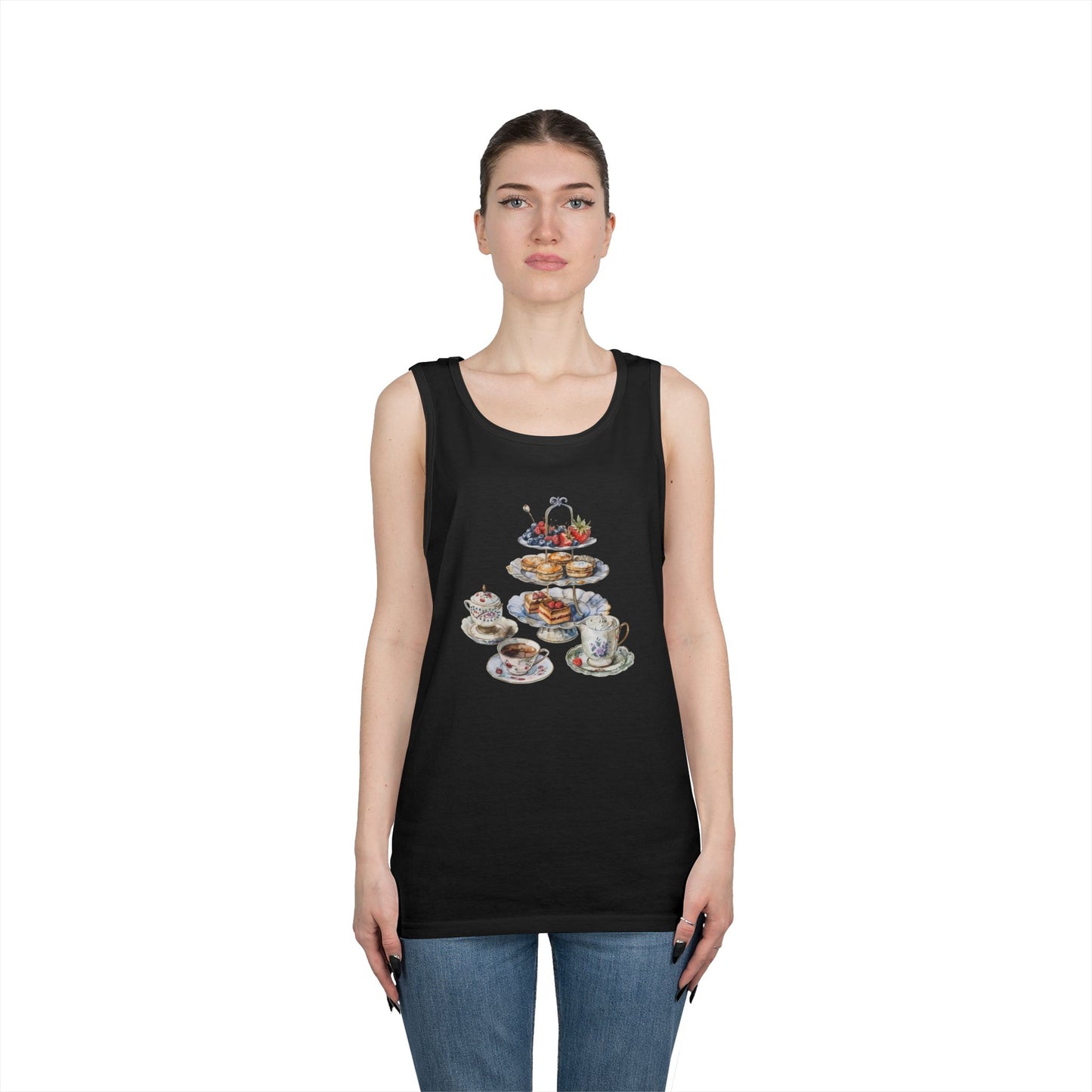 Unisex Heavy Cotton Tank Top - Rustic Food Design Wall Art