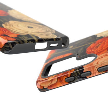 Floral Phone Case with Tough Protection, Blooming Ranunculus Design, Durable Cover, Gift for Flower Lovers, Eco-Friendly Phone Accessory