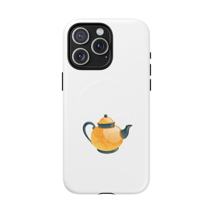 Chic Teapot Magnetic Phone Case, Tough Magnetic Cases, Phone Accessory, Gift for Tea Lovers, Unique Phone Case, Stylish Mobile Cover