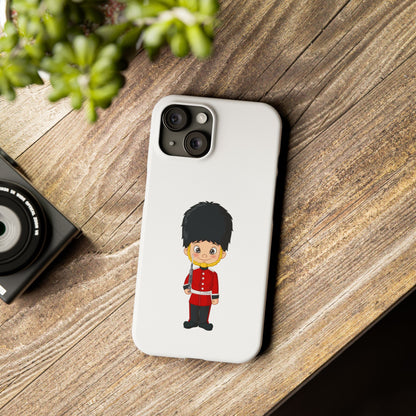 British Guard Slim Phone Cases, Cute Phone Cover, Whimsical Phone Case, Gift for Kids, Unique Phone Accessory, Cartoon Design