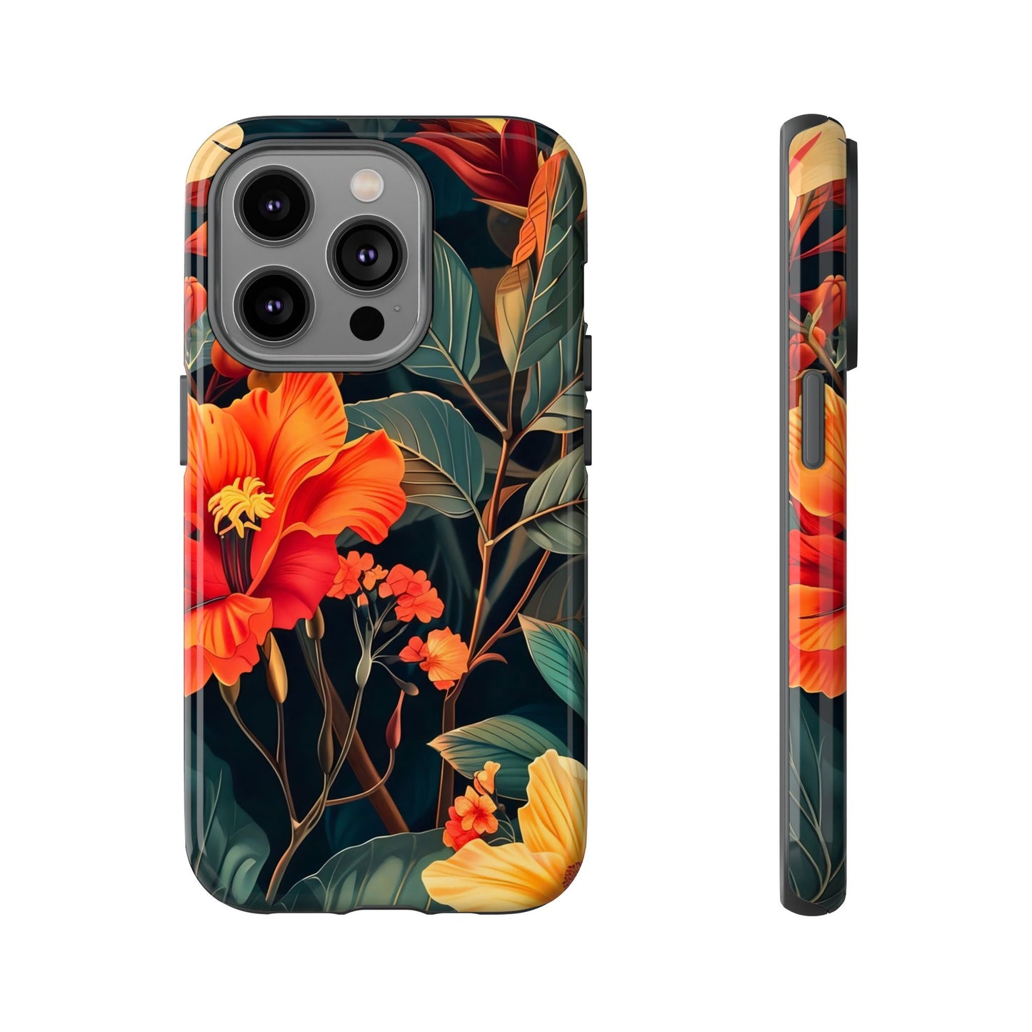 Tough Floral Phone Case | Tropical Vibe, Gift for Nature Lovers, Summer Beach Accessory, Floral Pattern, Trendy Phone Accessories
