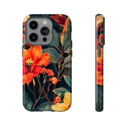 Tough Floral Phone Case | Tropical Vibe, Gift for Nature Lovers, Summer Beach Accessory, Floral Pattern, Trendy Phone Accessories