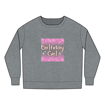 Toddler Sweatshirt - Cheetah Print Birthday Girl Sublimation Graphic