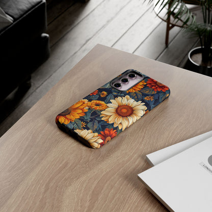 Floral Tough Phone Case | Sunflower Design, iPhone Cover, Protective Case, Gifts for Her, Floral Phone Accessory