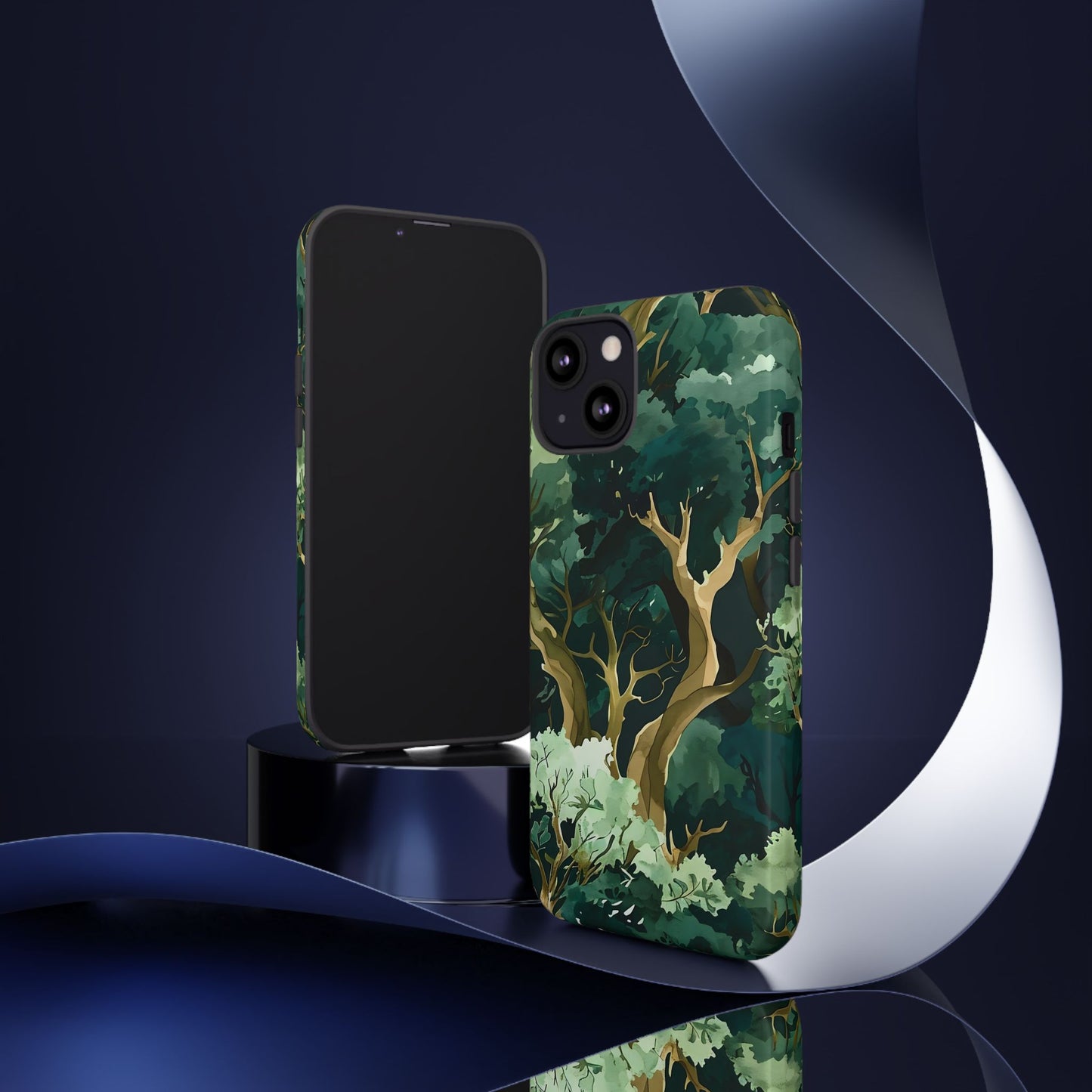 Forest Green Phone Case, Nature-Inspired Tough Cases, Eco-Friendly Gift, Outdoor Lover Accessory, Unique Phone Cover