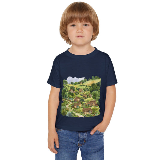 Whimsical Village Scene Toddler T-Shirt - Cute & Comfy Kids Apparel