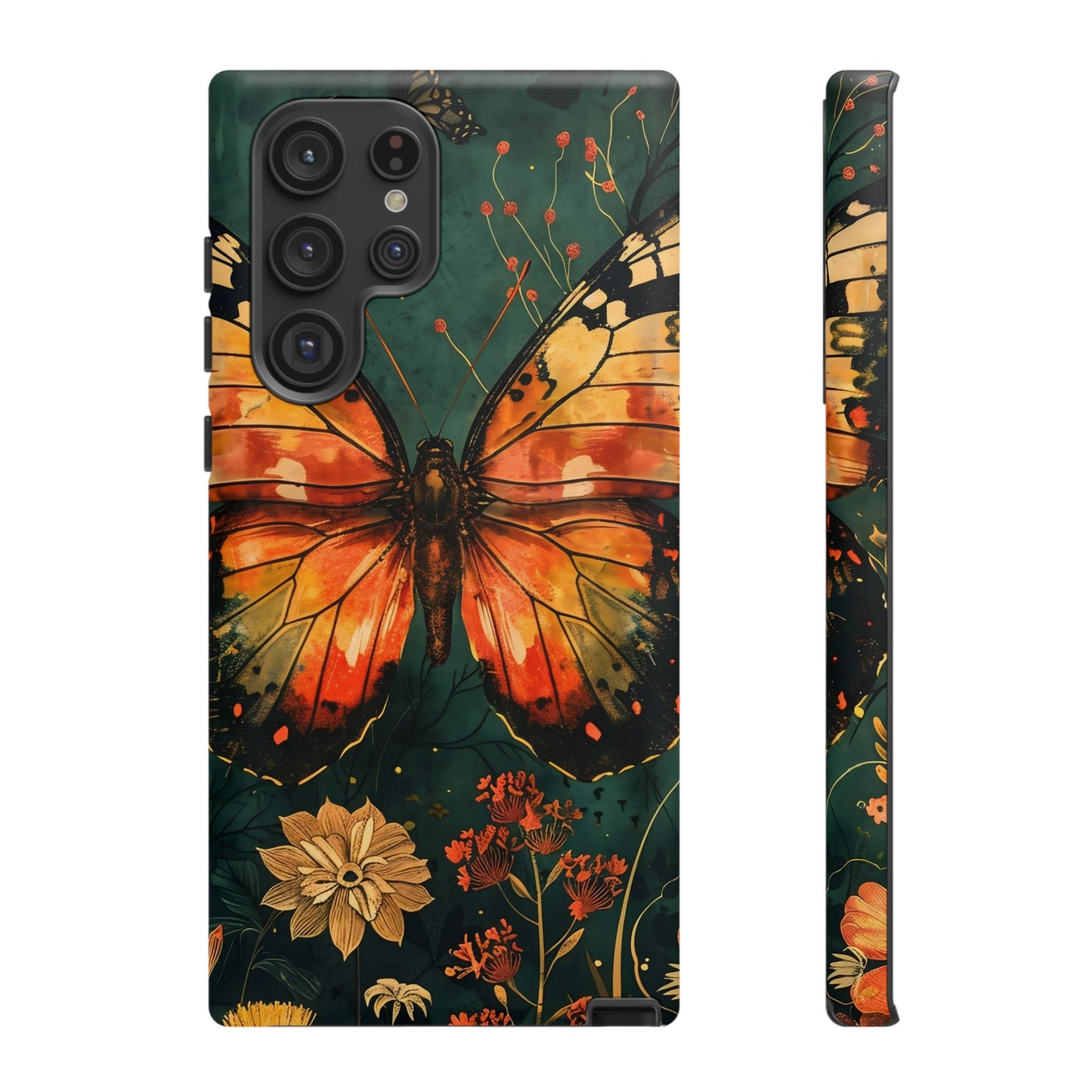 Butterfly Phone Case – Tough Cases for Nature Lovers, Floral Design, Butterfly Art, Unique Gift, Eco-Friendly Protection