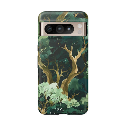 Forest Green Phone Case, Nature-Inspired Tough Cases, Eco-Friendly Gift, Outdoor Lover Accessory, Unique Phone Cover