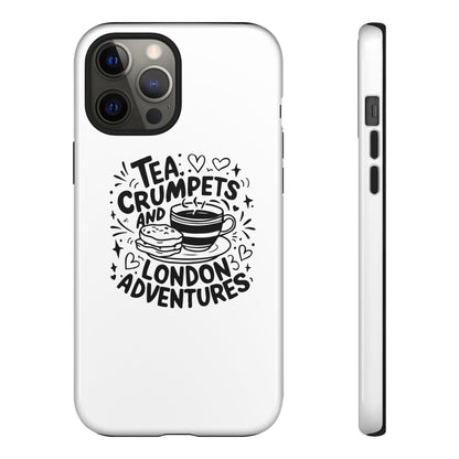Tea, Crumpets, and London Adventures - Cute Gift for Tea Lovers, London Souvenir, Travel Accessory, Unique Phone Cover