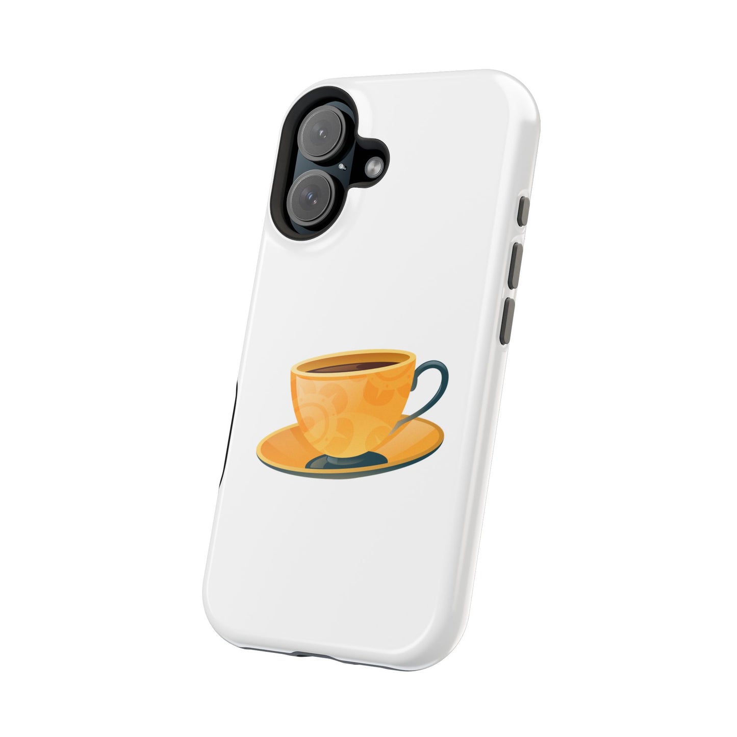 Stylish Magnetic Phone Case with Coffee Cup Design, Phone Accessory, Gift for Coffee Lovers, Functional Decor, Unique Magnet Case