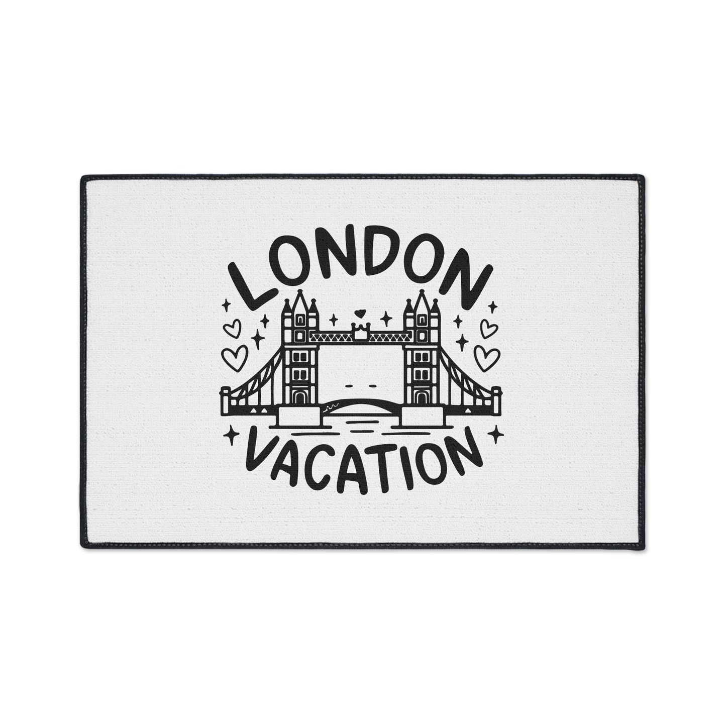 London Vacation Floor Mat, Decorative Heavy Duty Mat for Home, Travel Decor, Gift for Travelers, Kitchen & Entryway Rug