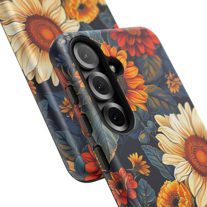 Floral Tough Phone Case | Sunflower Design, iPhone Cover, Protective Case, Gifts for Her, Floral Phone Accessory