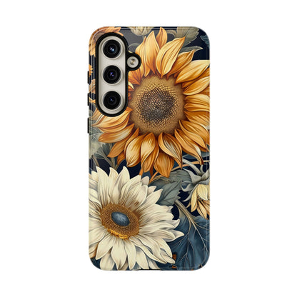Floral Phone Case for Tough Cases, Sunflower Design, Nature Lover Gift, Birthday Present, Eco-Friendly Accessories, Summer Vibes