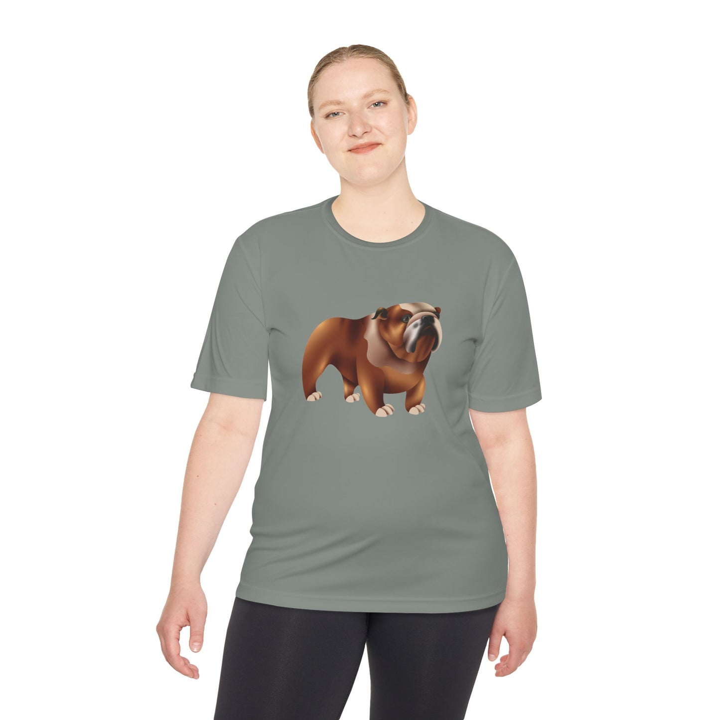 Unisex Moisture Wicking Tee - Adorable British Dog Illustration Art Print