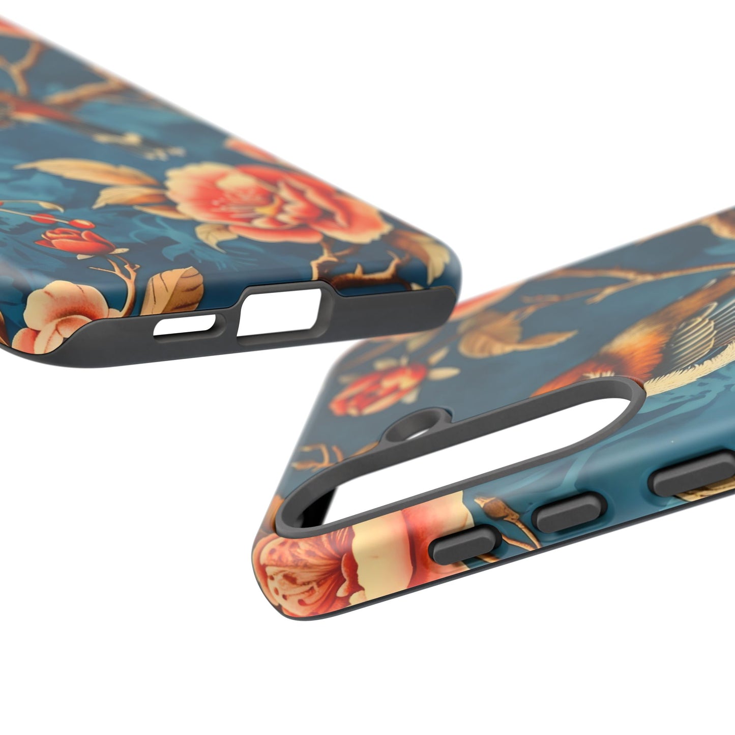Bird & Floral Phone Case, Tough Cases for Nature Lovers, Gift for Her, Customizable Design, Vibrant Tech Accessories