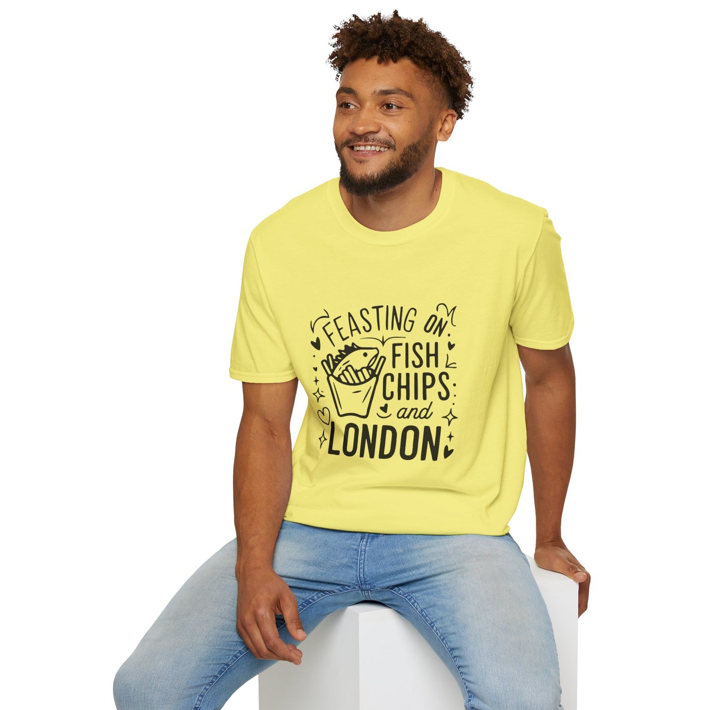 Fish Chips and London Unisex Softstyle T-Shirt