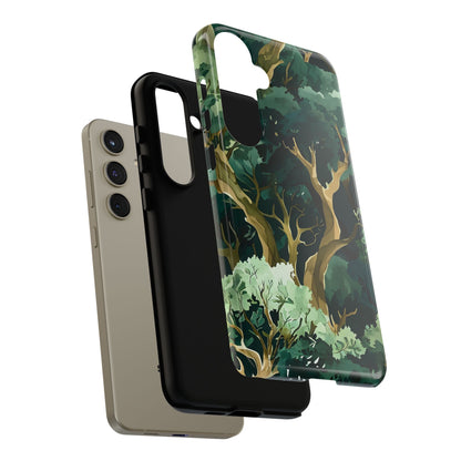 Forest Green Phone Case, Nature-Inspired Tough Cases, Eco-Friendly Gift, Outdoor Lover Accessory, Unique Phone Cover