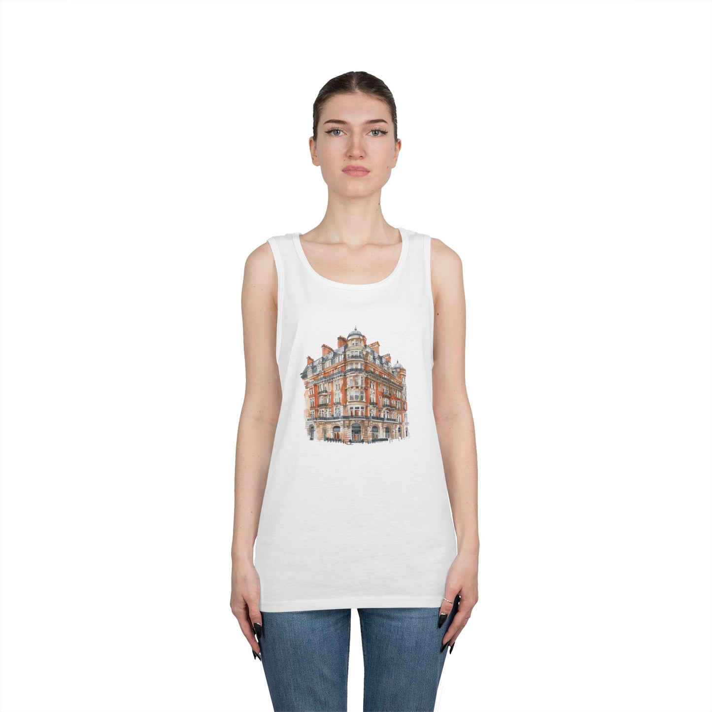 Unisex Heavy Cotton Tank Top - Classic British Architecture - Elegant Historic Building