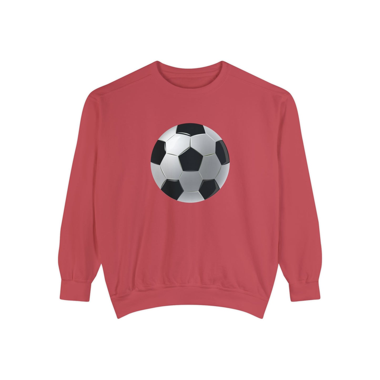 Unisex Garment-Dyed Sweatshirt Cozy - Energetic Football Sports Passion
