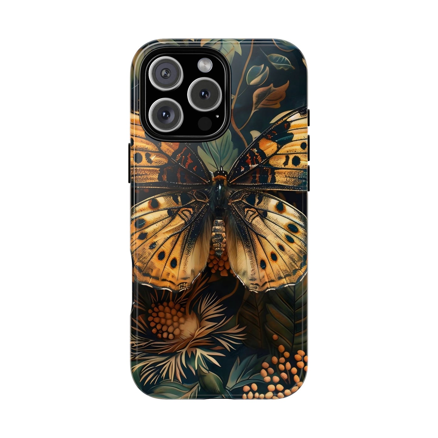 Butterfly Floral Phone Case, Tough Cases, Protective Cover, Unique Gift, Nature Lover, Art Print, Spring Decor