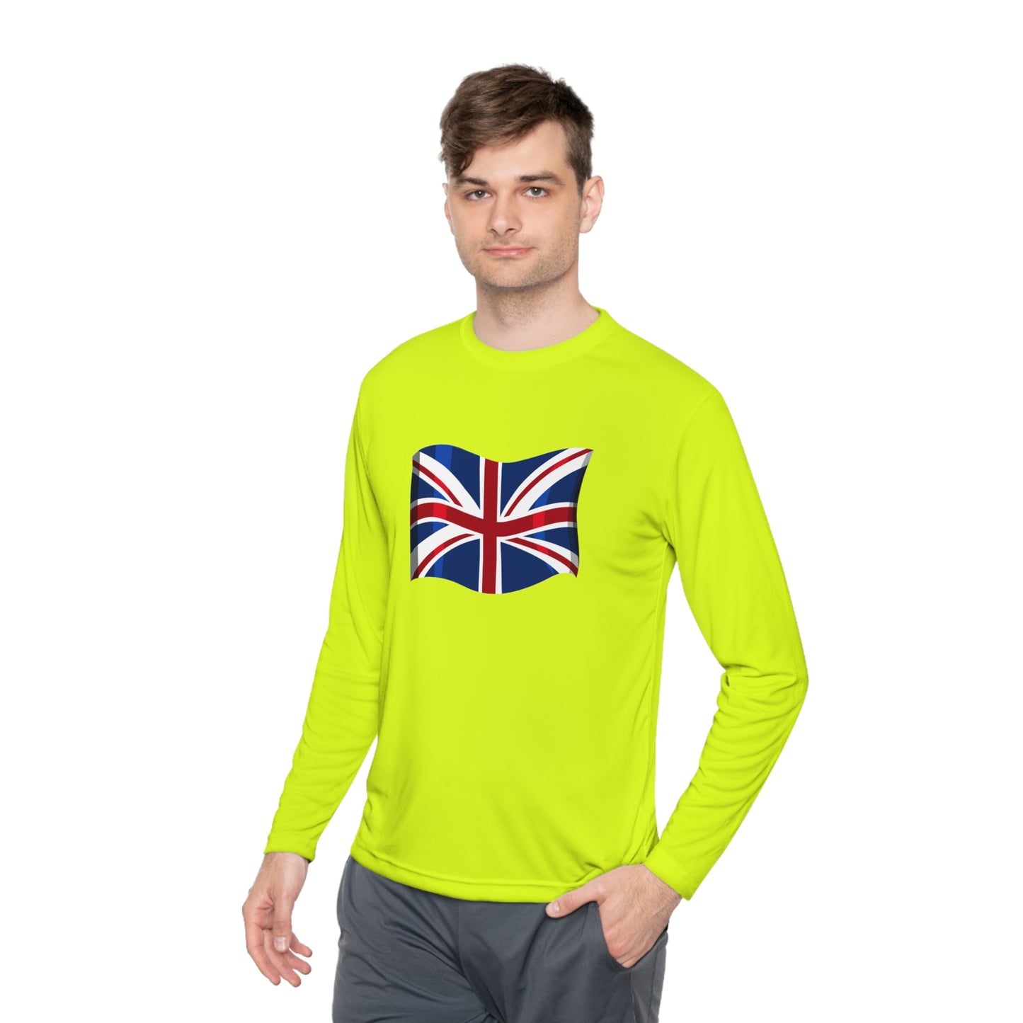 Unisex Lightweight Long Sleeve Tee - Classic UK Flag