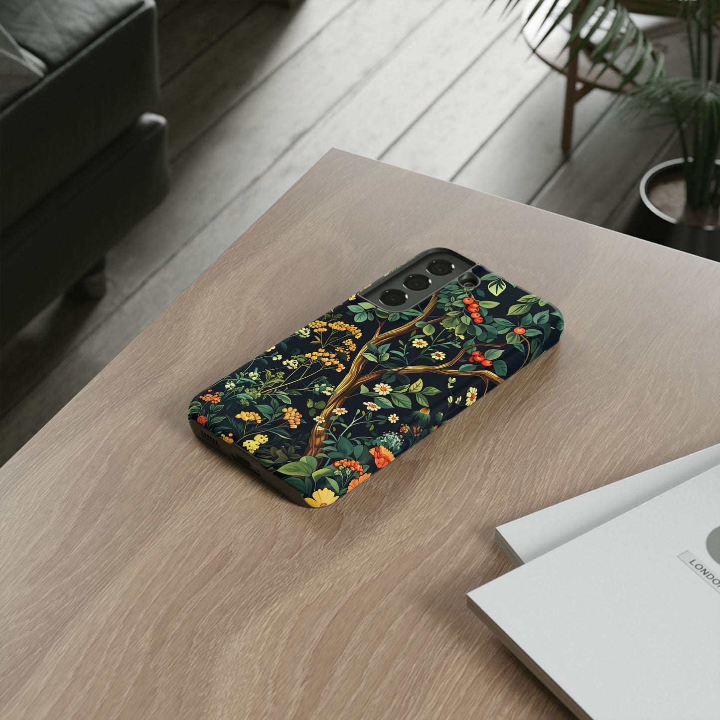 Floral iPhone Case, Nature Inspired Tough Case, Botanical Phone Cover, Eco-Friendly Gift, Unique Floral Design