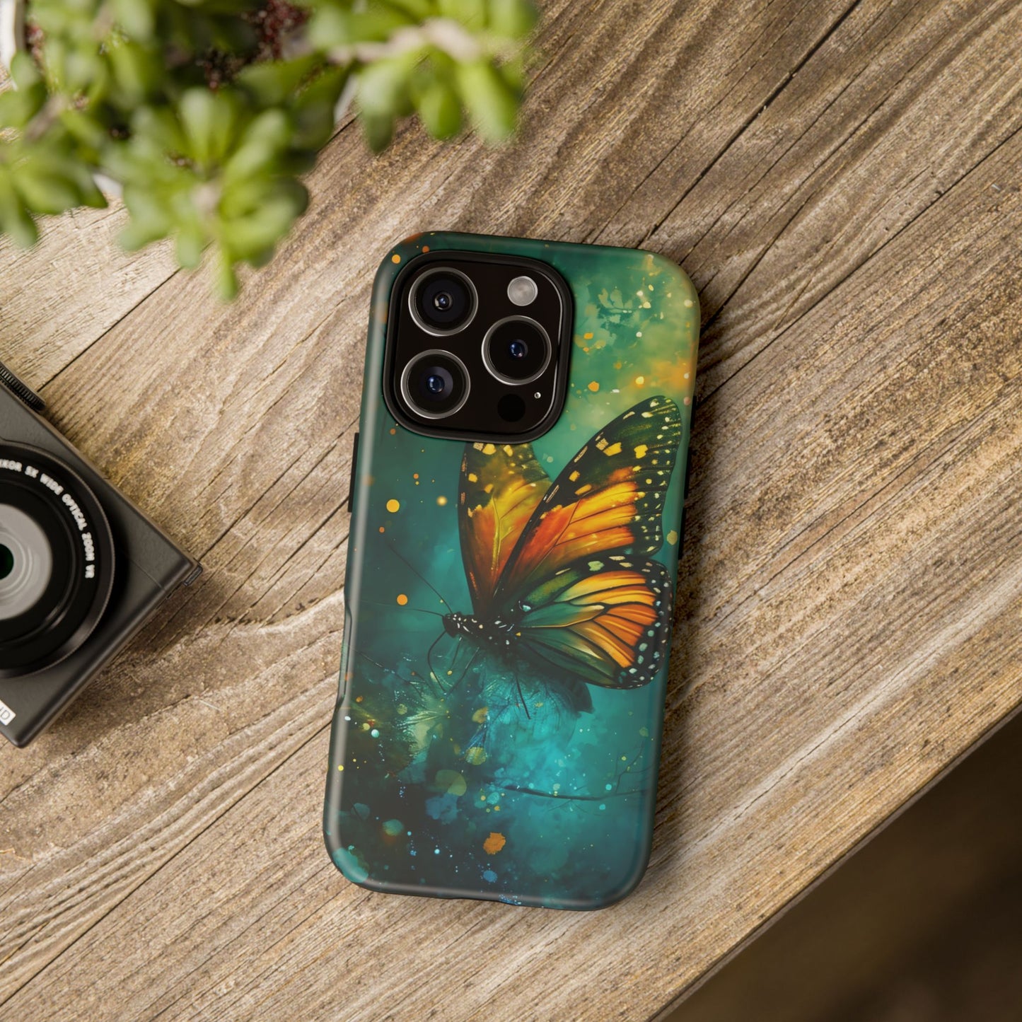 Colorful Butterfly Phone Case, Tough Cases for iPhone and Samsung, Cute Tech Accessories, Nature Lovers Gift, Vibrant Floral Design