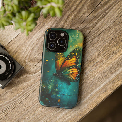 Colorful Butterfly Phone Case, Tough Cases for iPhone and Samsung, Cute Tech Accessories, Nature Lovers Gift, Vibrant Floral Design