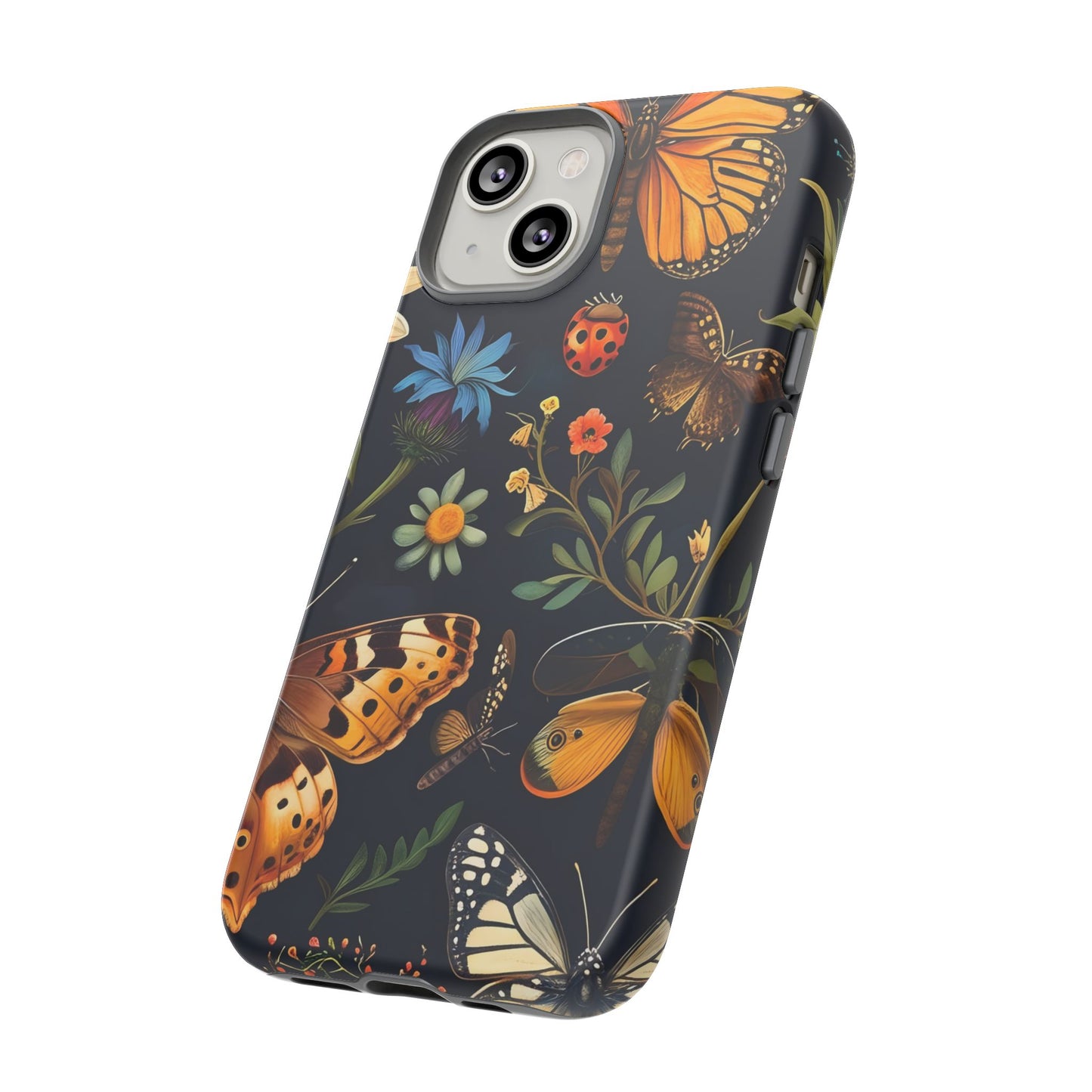 Nature-Inspired Phone Case | Floral Butterfly Design, Tough Phone Cover, Gift for Nature Lovers, Cute Butterfly Case, Home Decor