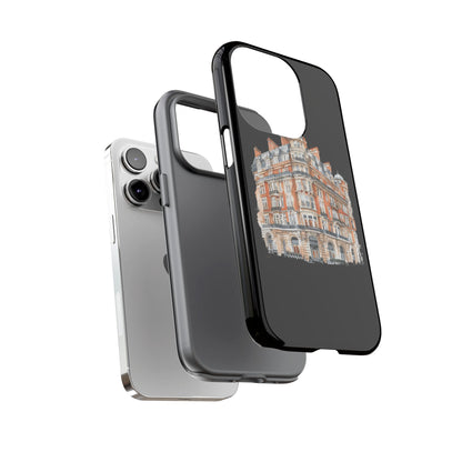 Cityscape Phone Case, Tough Phone Cover, Urban Art Case, Vintage Architecture Design, Gift for Travelers, Stylish Phone Accessory