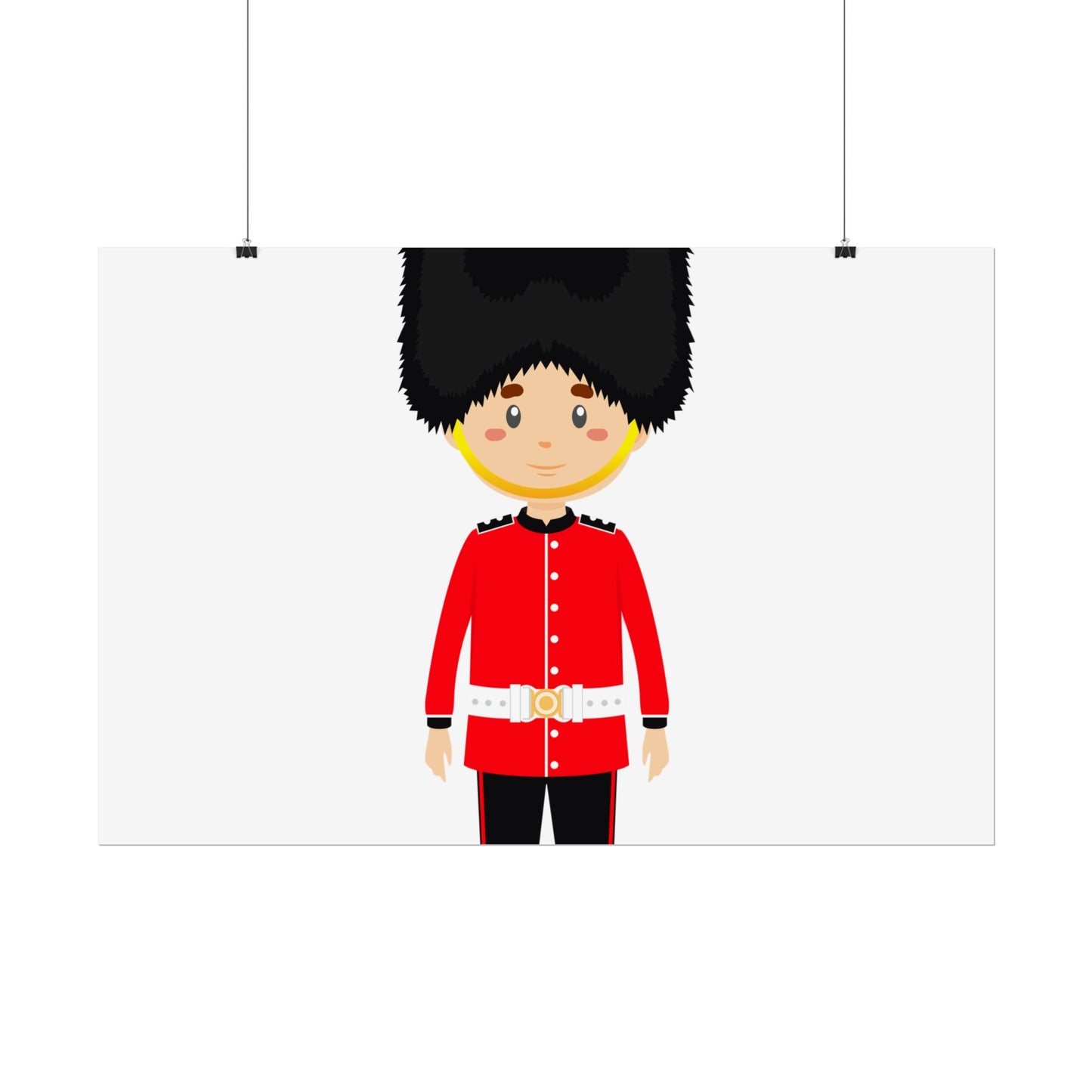 Adorable British Soldier Rolled Posters, Kids Room Decor, Unique Gift, Nursery Art, Educational Wall Art