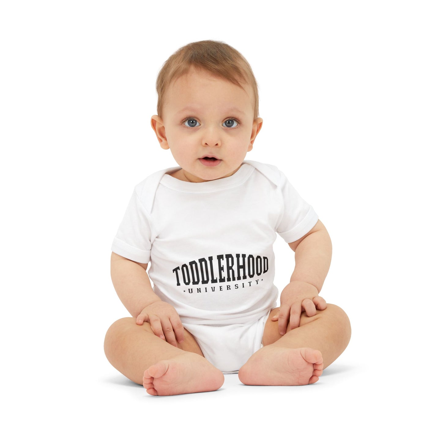 Toddlerhood University Infant Jersey One Piece – Cute Baby Bodysuit for New Parents